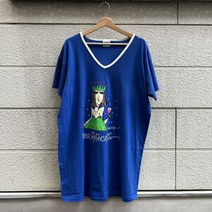 90s 00s USA製 Vネック カットソーワンピース ビッグTシャツ レディース Emerson Street アメリカ製 古着 vintage ヴィンテージ L/XL