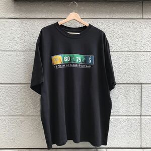 US古着 Reebok プリントTシャツ リーボック 半袖Tシャツ ビックT ビッグサイズ 黒t NFL フットボール 2XL アメフト アメリカ古着