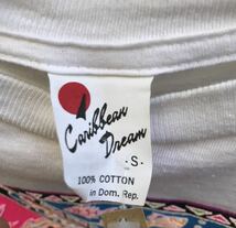 90s US古着 半袖Tシャツ プリントTシャツ 白ボディ ホワイト カラフルプリント Caribbean Dream GUAM アメリカ古着 vintage ヴィンテージ_画像6