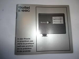  Rollei Rollei E19BC instructions English free shipping 