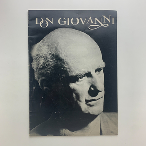 パンフレット　歌劇 ドン・ジョバンニ 二幕　1966年　於：神奈川県立音楽堂