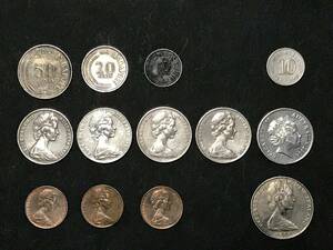 【502】海外コイン/硬貨/古銭 シンガポール、マレーシア、オーストラリア、ニュージーランド、合計13枚まとめて