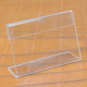 L type card stand table card 1.5mm thickness acrylic fiber display store articles [ 40×60mm / 1 piece ] transparent 