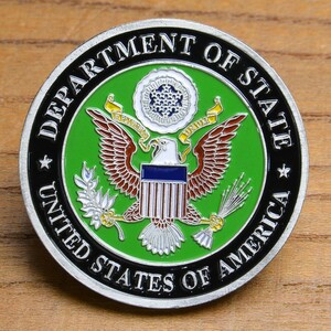 チャレンジコイン 米国務省 紋章 スカル 記念メダル Challenge Coin 記念コイン アメリカ USDOS