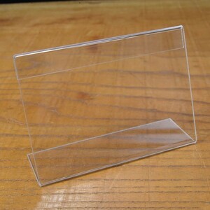 L type card stand table card 1.5mm thickness acrylic fiber display store articles [ 70×100mm / 1 piece ] transparent 