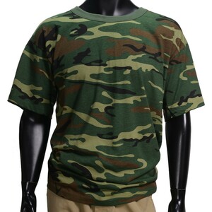 Rothco Tシャツ 半袖 ウッドランドカモ 6779 ロスコ 半そで Woodland Camo ミリタリーシャツ