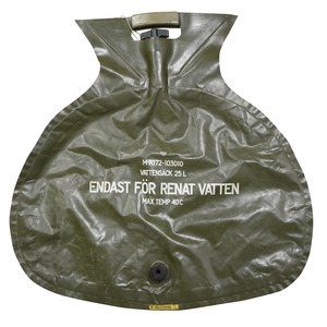 スウェーデン軍放出品 ウォータータンク 25L ラバー製 ODグリーン Swedish Army Water Tank 貯水袋