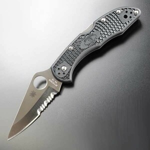 Spyderco (スパイダルコ) デリカ4 ザイテル ブラック 半波刃 C11PSBK