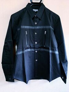 コムデギャルソンオム 田中啓一 COMME des GARCONS HOMME 長袖シャツ ブラック ジップ テープ Sサイズ ギャルソンオム コムデギャルソン