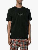 YOHJI YAMAMOTO ヨウジヤマモト NEW ERA ニューエラ 反転ロゴ 半袖Tシャツ Sサイズ ブラック カットソー NEWERA ロゴTシャツ コラボTシャツ_画像4