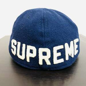 Supreme Back Hit Ebbets Fitted Cap Navy White 7 1/2 60cm 10aw バックロゴ ヒット エベッツ フィッティド キャップ デカロゴ コラボ