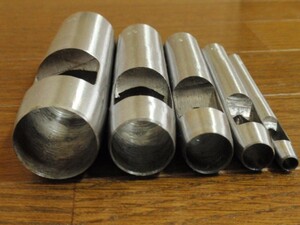 丸型 ポンチ 5本 型抜き 抜き型 レザークラフト 工具