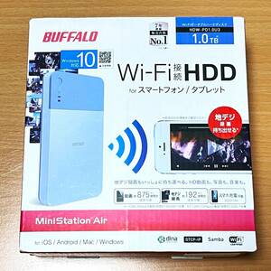 送料無料【新品/未開封】　BUFFALO　HDW-PD1.0U3　1TB　[MiniStation Air Wi-Fi接続　ポータブルハードディスク 1TB]