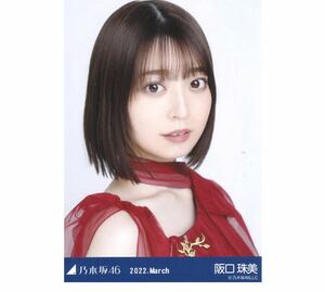 【◎03】乃木坂46 公式グッズ 生写真 1枚　阪口珠美　ヨリ　紅白2021衣装1 乃木坂46 2022.March