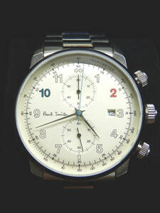 158H118E◆Paul Smith ポールスミス P10142 BLOCKCHRONO ブロッククロノ クロノグラフ クオーツ メンズ 腕時計 アナログ 中古