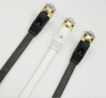 ■送料無料■CAT7 15m LANケーブル ブラック 10G　10ギガ対応　薄型 コネクタ　接続部金メッキ仕様_画像3