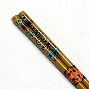 ★可愛い♪ ★木製塗箸 プリティフラワー イエロー ★送料無料