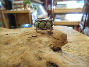  green turquoise * needle * ring ring * silver 925* free size Indian Navajo neitib natural turquoise 