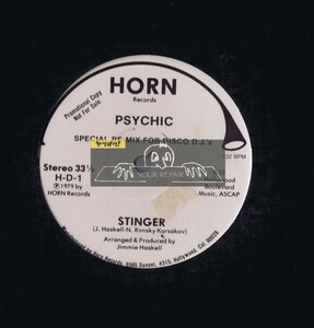 【 12inch 】 プロモ盤 Psychic - Stinger (Special Re-Mix For Disco D.J.'s) [ US盤 ] [ H-D-1, H-1 ] promo