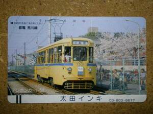 tetu*110-19111 capital electro- . river line tram Oota in ki telephone card 