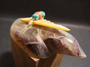 Art hand Auction Indian Zuni Handmade Fetish Fetish Mole/Mole Mole Fluorite Animal Sculpture Healing Stone Power Stone Medicine Animal, Science, Nature, rock, mineral, others