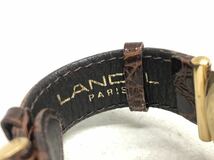 2204# 1円 LANCEL ランセル ペアウォッチ メンズ レディース 腕時計 クォーツ ゴールドカラー ケース付き_画像6