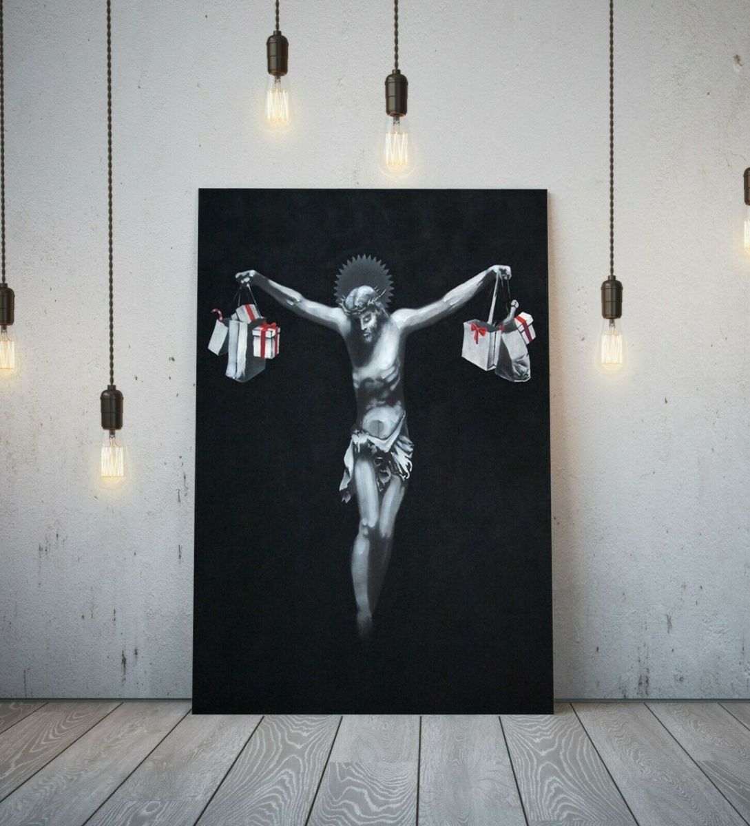 Banksy – cadre en toile haut de gamme, affiche Photo A1, panneau d'art nordique d'outre-mer, produits Photo, peinture d'intérieur élégant, Christ, Documents imprimés, Affiche, autres