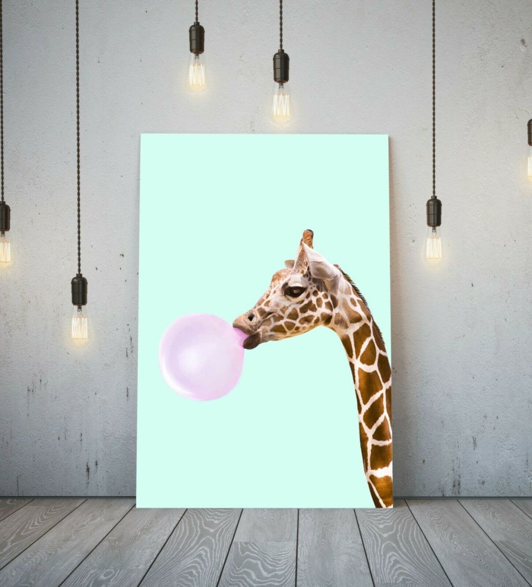 Жираф Высокое качество холст рамка плакат картина А1 художественная панель скандинавский жираф животное животное за рубежом фото товары живопись разное интерьер, Печатные материалы, Плакат, другие