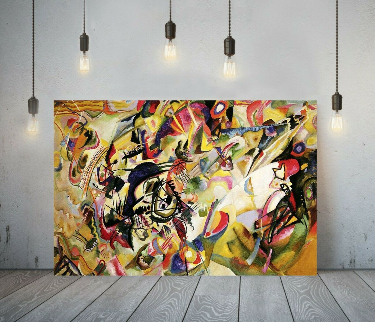 Wassily Kandinsky KADINSKY Luxus-Leinwand, gerahmtes Poster, Bild, A1, Kunsttafel, skandinavische Overseas Painting Goods Interior 2, Drucksache, Poster, Andere