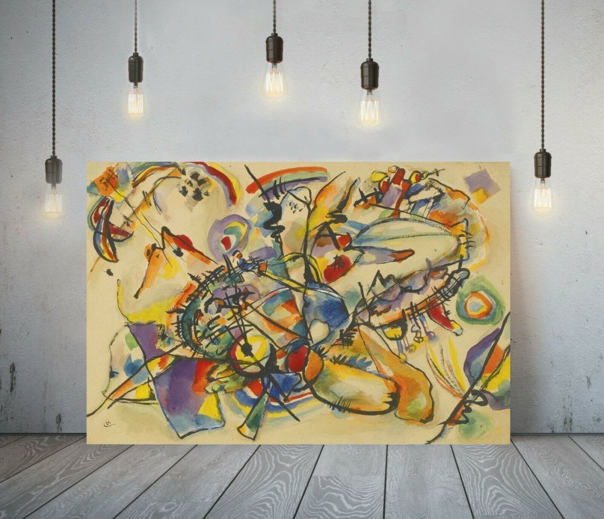 Wassily Kandinsky KADINSKY Hochwertige Leinwand mit Rahmen Poster Bild A1 Kunst Panel Nordic Übersee Malerei Waren Interieur 5, Gedruckte Materialien, Poster, Andere