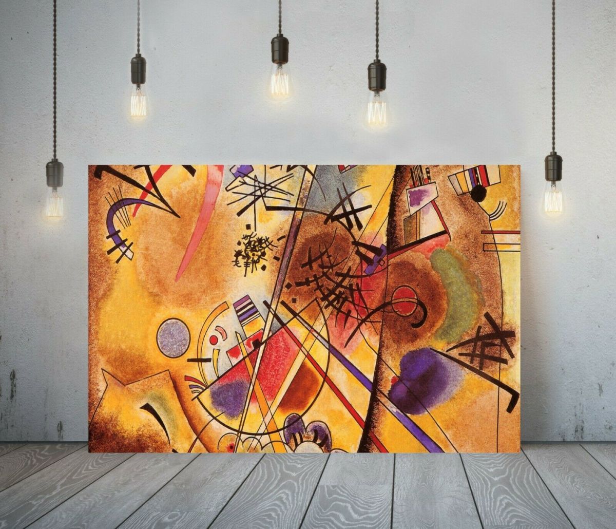 Wassily Kandinsky KADINSKY Toile de haute qualité avec cadre affiche photo A1 panneau d'art nordique peinture à l'étranger marchandises intérieur 4, Documents imprimés, Affiche, autres