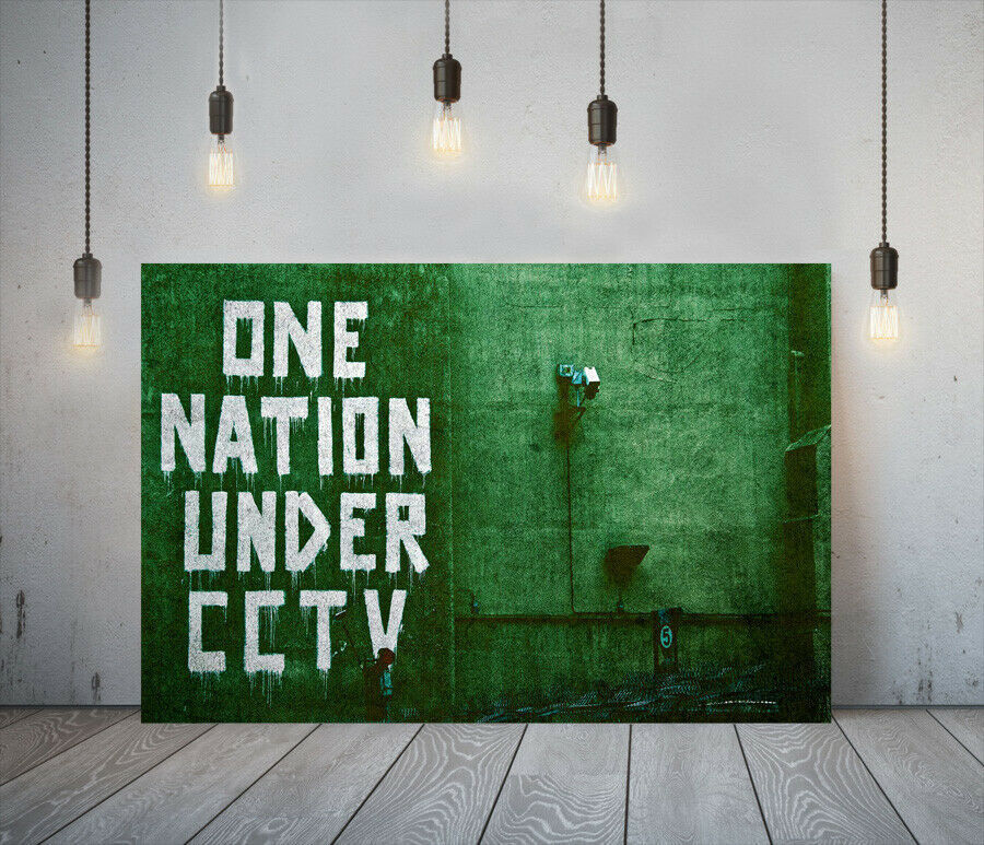 Banksy – cadre en toile de haute qualité, affiche Photo A1, panneau artistique nordique d'outre-mer, produits Photo, peinture intérieure de NATION sous vidéosurveillance, Documents imprimés, Affiche, autres