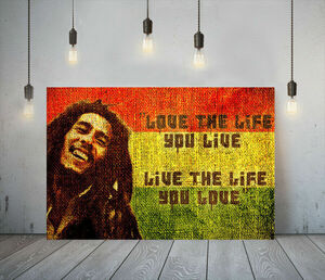 Art hand Auction Bob Marley Reggae – cadre en toile de haute qualité, affiche Photo A1, panneau artistique nordique d'outre-mer, produits Photo, peinture d'intérieur élégant 1, Documents imprimés, Affiche, autres