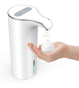 ソープディスペンサー USB充電式 ハンドソープディスペンサー 450ml大容量 泡吐出量2段階調整 内蔵バッテリー IPX4防水 日本語説明書