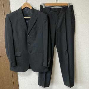 PASHU BY SHIN HOSOKAWA メンズスーツ上下 チャコールブラック 90YA5 三つボタン C-90/W-76/T-170cm オールシーズン パシュ/パッシュ ②