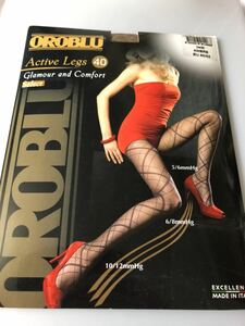 OROBLU active legs 40 glamour and comfort select EU40/42 M ambre 柄タイツ 40デニール