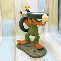 レア★グーフィー Goofy 花台 スタンド 置き台 セトクラフト タイヤ 陶器製 フィギュア★ディズニー Disney TDL _画像9