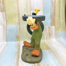 レア★グーフィー Goofy 花台 スタンド 置き台 セトクラフト タイヤ 陶器製 フィギュア★ディズニー Disney TDL _画像8