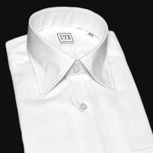 新品[ネコポス可] T.I.E gotairiku 38-82 日本製 Mサイズ 五大陸 ワイシャツ 長袖 イージーケア シャドーストライプ ドレスシャツ 380506