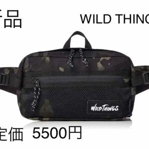 新品 WILD THINGS ワイルドシングス ウエストバッグ カモ 迷彩 ボディバッグ ウエストポーチ 定価 5500円