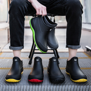 LDL3394# レインブーツ メンズ　ショートレインブーツ ショートブーツ 雨靴レインシューズ 梅雨対策 防水 防滑 オシャレ22.5～27cm
