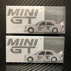 新品未開封 MINI GT 1/64 Mercedes-Benz 190E 2.5-16 Evolution Ⅱ #5 ＆#6 セット Berlin 1992 DTM Zolder