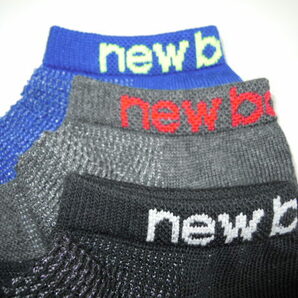 送料最安♪1点もの〓new balance〓SHINY MESH★ソックス3足組〓通気性抜群〓25-27cm〓新品タグ付の画像3