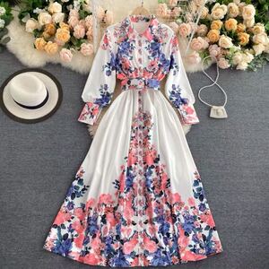 ワンピース ドレス ロングワンピース 花柄ワンピース フレア マキシ オシャレ 気質 綺麗め 人気 着痩せ 姫系 清楚系 細見え