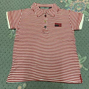 JUNKO KOSHINO赤色ボーダーポロシャツ/100サイズ/キッズ