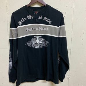 BIKER DESIGN COLLECTION Daptona Beach 長袖Tシャツ ロンT L 古着