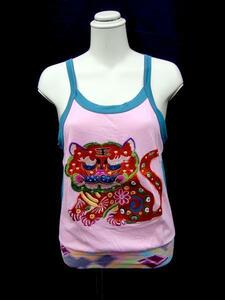 CUSTO BARCELONAk -stroke Barcelona apparel lady's camisole OSHAK FAT TIGER pink size :3 690456