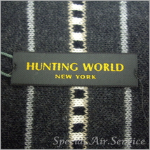 HUNTING WORLD ハンティングワールド 服飾小物 マフラー マルチボーダー チャコールグレー 063304-980-254_画像3
