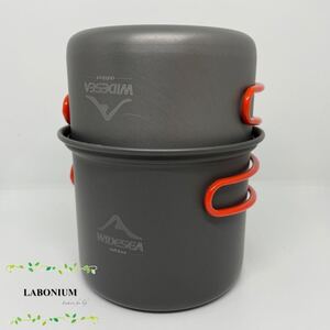 アウトドア クッカー 2点セット 鍋 調理器具 フライパン キャンプ 登山 釣り