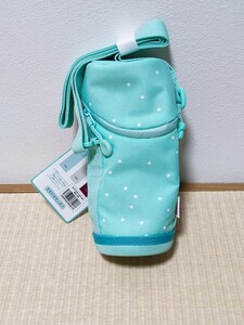 水筒ケース サーモス マイボトルポーチ ストラップ付き 350~400ml用 ミントスター 水筒ケース 水筒カバー グリーン